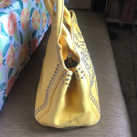 Prada Canapa Denim Yellow tote - Picture 2 of 11